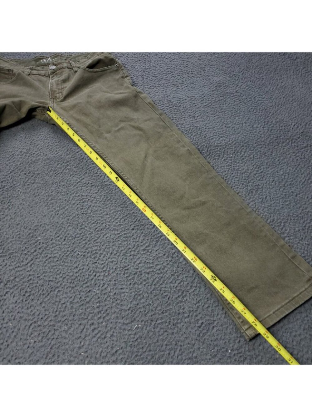 XX Twenty Jeans Mens 32x30 Cotton Spandex Denim Khaki Green Pants Casual Adult - Picture 11 of 13